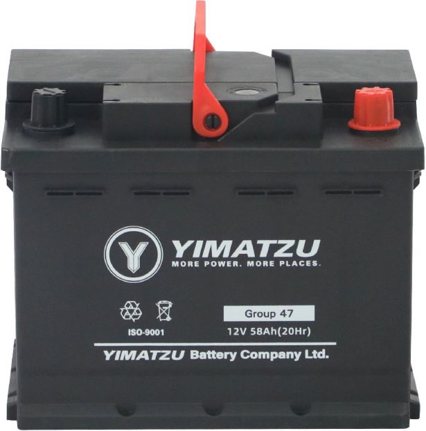 Battery - Group 47 / H5 / LN2 Automotive, 12V 58Ah, 620CCA, SLA, MF, Yimatzu - BATAM1247 - PBC148EF1
