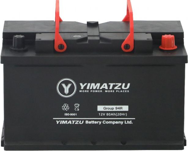 Battery - Group 94R / H7 / LN4 Automotive, 12V 80Ah, 825CCA, SLA, MF, Yimatzu - BATAM1294R - PBC170EF1