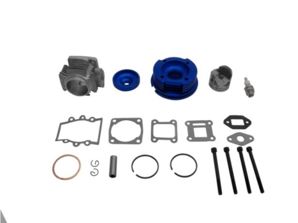 Cylinder Head Assembly - Big Bore, CNC, Dual Valve, Pocket Bike, 49cc, Air Cooled - 20P8490BU - PBC1755F1