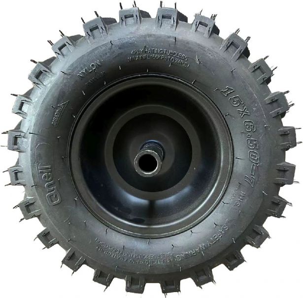 Rim and Tire Set - 15 x 6.5 - 7, Directional, Locking Pin Style, Snowblower, Garden Machine, Universal Wheel Assembly, Right Side - 40L1352-R - PBC4291EF1