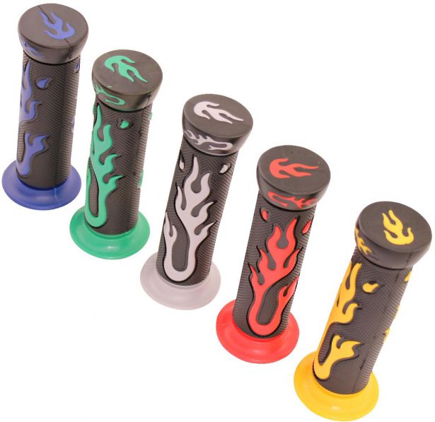 Throttle Grips - Flames, Red - 70D1830RD - PBC2708F1