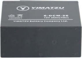 Battery - EV12226-1 / 6-DCM-26 / 6-DZM-26 / 6-FM-26, AGM, 12V 26Ah, Yimatzu, Threaded Terminals - PBCBATEV120F1
