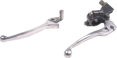 Brake & Clutch Lever Set - Aluminum, Chrome - LVR3210CR - PBC2982F1