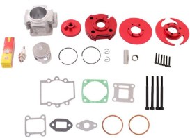 Cylinder Head Assembly - Big Bore, CNC, Dual Valve, Pocket Bike, 49cc, Air Cooled - 20P8490RD - PBC1624F1