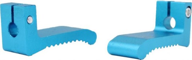 Foot Pegs - Blue, Dirt Bike, CNC, (2 pc set) - 40D5030BU - PBC586F1