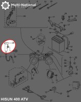 Ignition Coil - ATV, Hisun, 400cc - 10A2040 - PBC1971F1