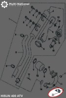 Oxygen Sensor - ATV, Hisun, 400-800cc - 10A6640 - PBC2029F1
