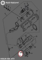 Oxygen Sensor - ATV, Hisun, 400-800cc - 10A6640 - PBC2029F1