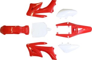 Plastic Set - 50cc to 150cc, Dirt Bike, Red (7pcs) - 70D7110RD - PBC639F1
