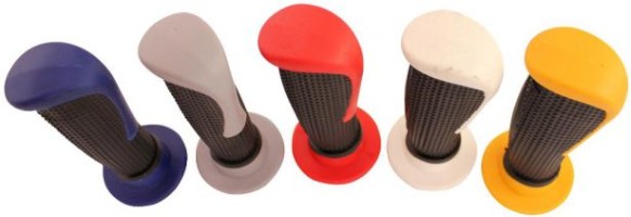 Throttle Grips - Tapered, Gray - 70D1845GY - PBC2705F1
